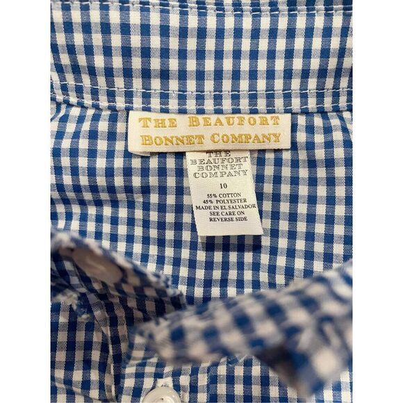 The Beaufort Bonnett Company Dean’s List Shirt Blue Check Plaid Boys Size 10 - Picture 6 of 6